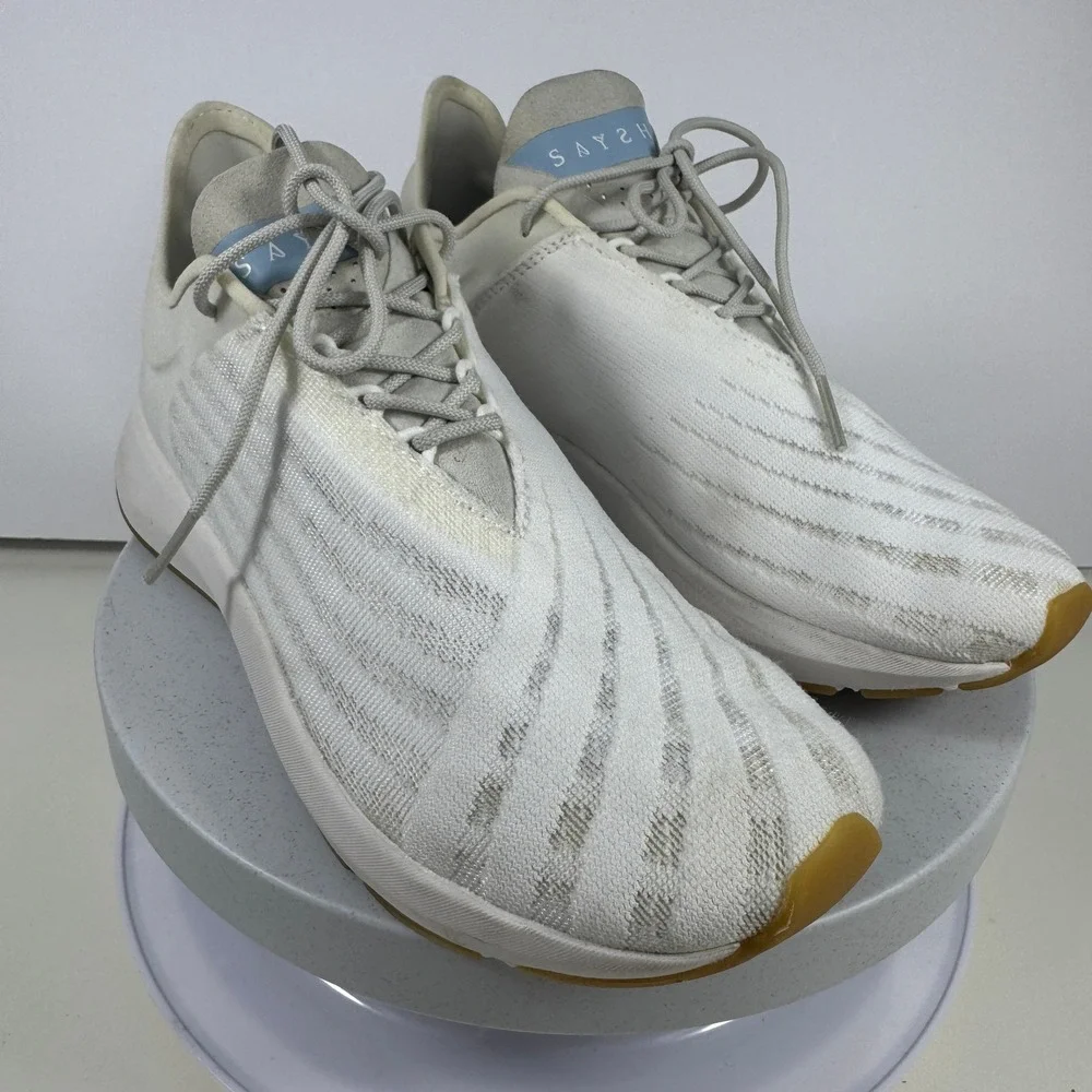 Saysh One Women's‎ White Jacquard Microsuede Sneakers Allyson Felix Size US 5.5